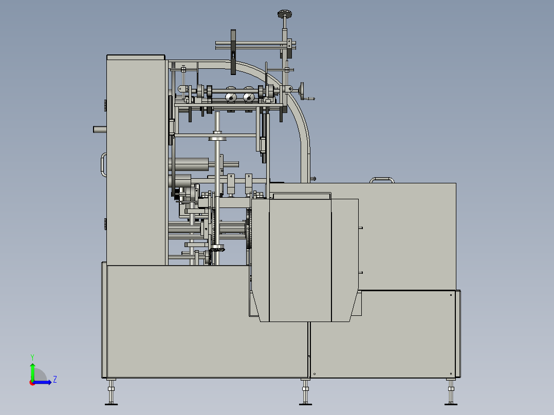 高速连续装盒机左视图