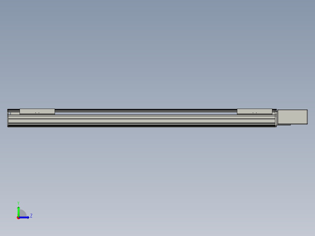 直线模组LHB21-L40-S1400-BL设计图纸左视图