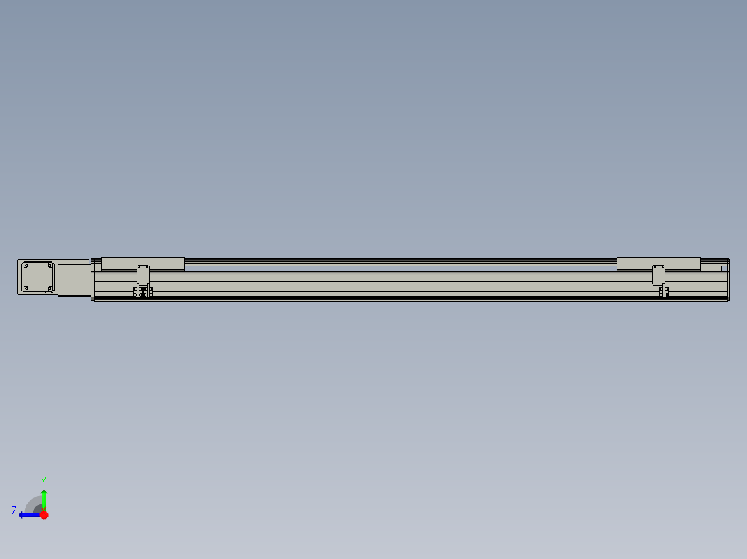 直线模组LHB21-L40-S1400-BL设计图纸右视图