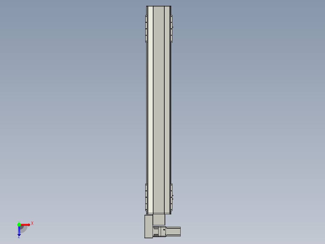 直线模组LHB21-L40-S1400-BL设计图纸俯视图