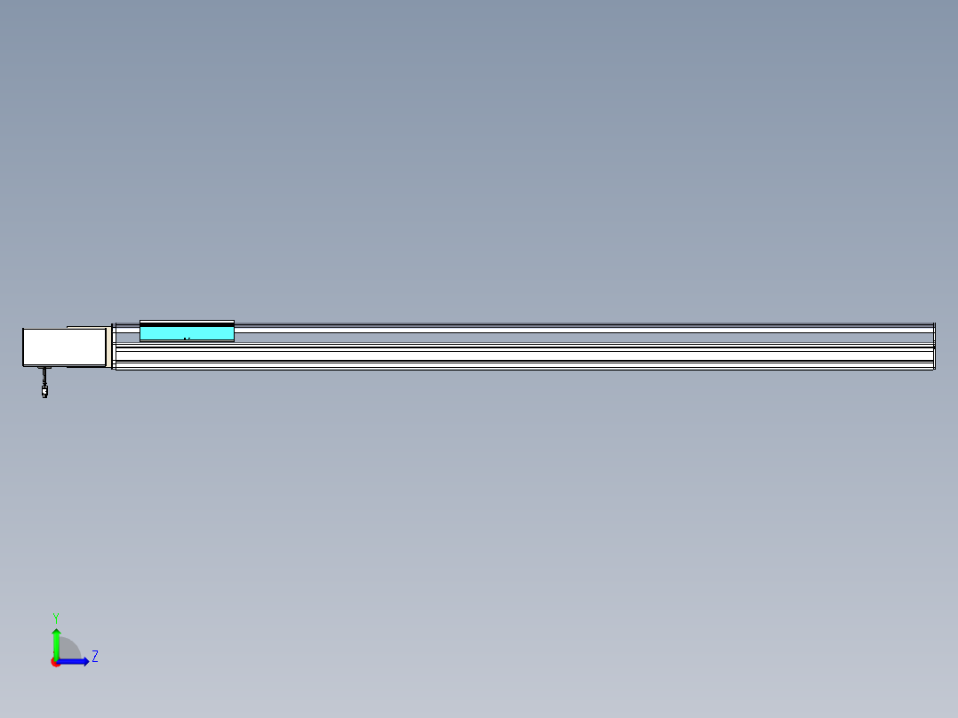 同步带滑台-半封闭B22H-L100-C-S1600-L-P75-D3-N5左视图