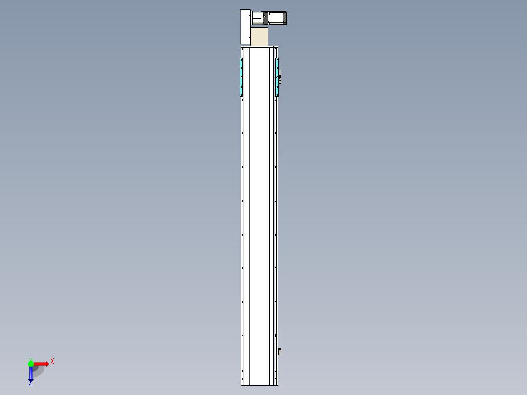 同步带滑台-半封闭B22H-L100-C-S1600-L-P75-D3-N5俯视图