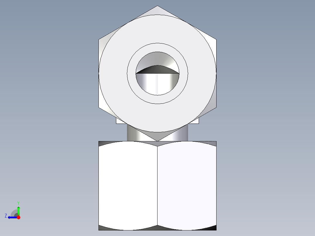 卡套式工业通用硬管接头EO_Standpipe_elbow_EVW14SCF右视图