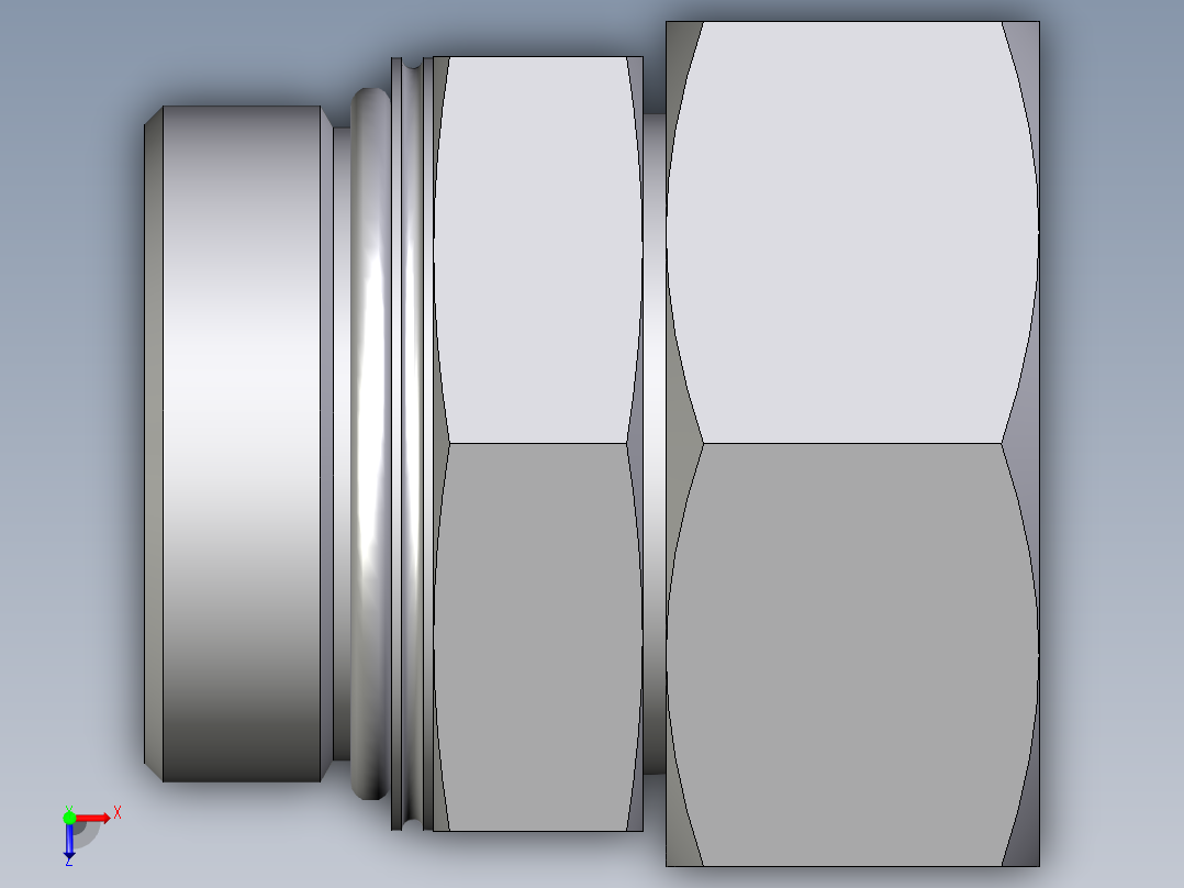 卡套式工业通用硬管接头EO_Swivel_connector_EGEO42LMCF俯视图