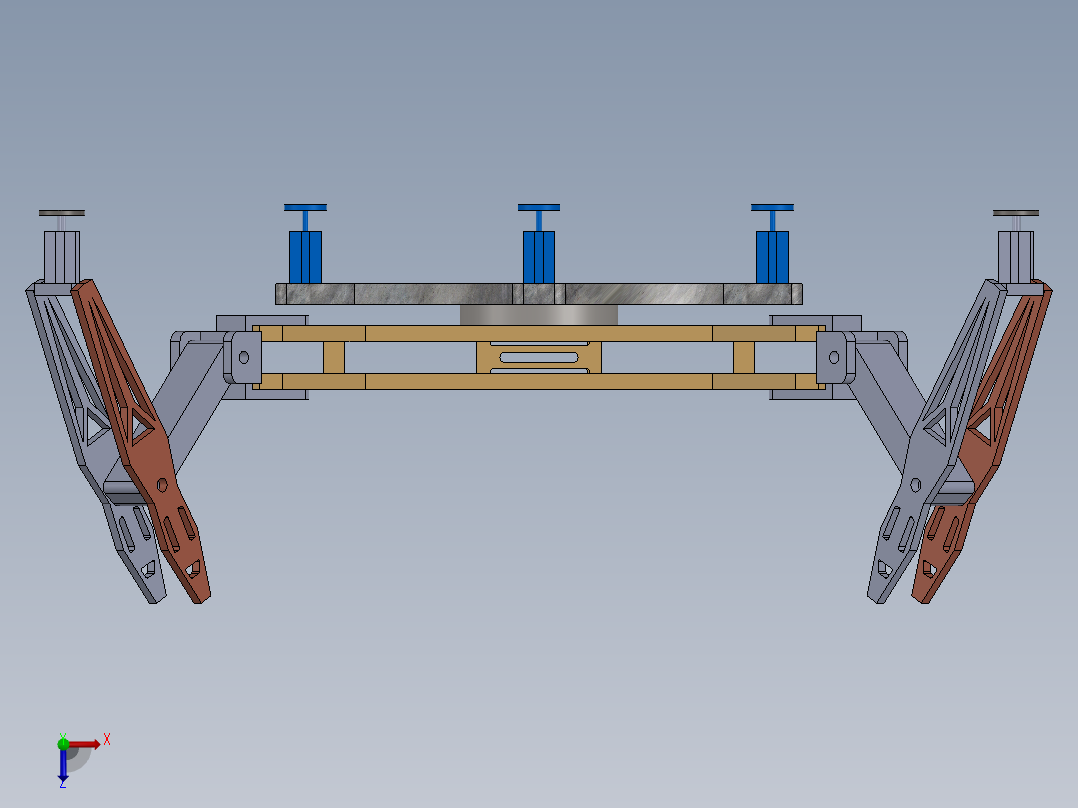 电磁吸附式爬壁机器人===454547==100俯视图
