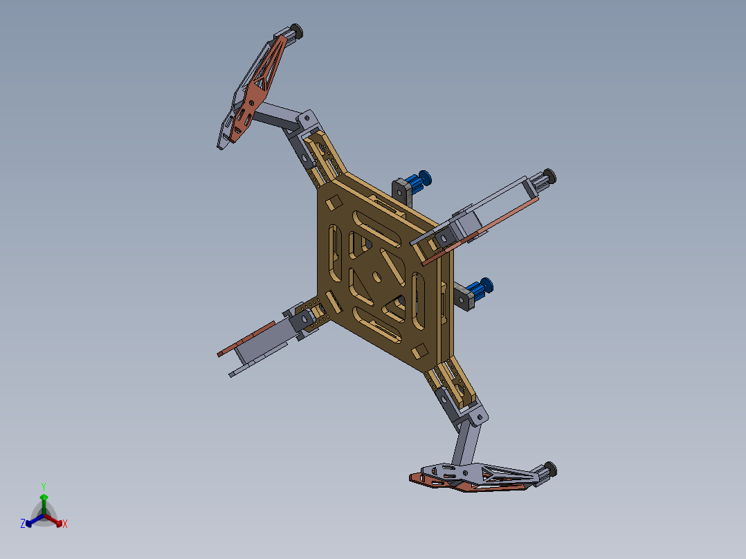 电磁吸附式爬壁机器人===454547==100正等轴测图