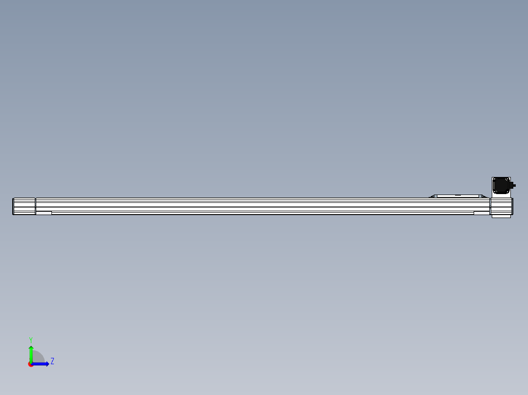 Toyo东佑达直线模组-M65-S-1500-RU-M40-C4左视图