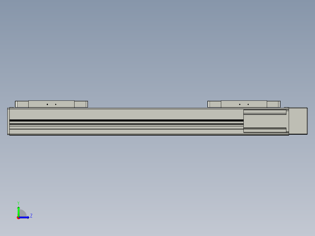 直线模组LHC14-S450-R设计图纸左视图