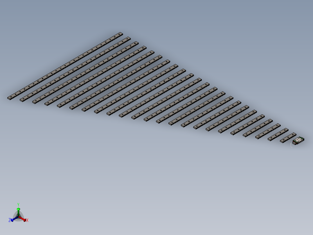 HIWIN MGW12导轨正等轴测图