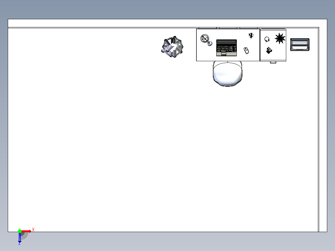 电脑桌-14 STP俯视图