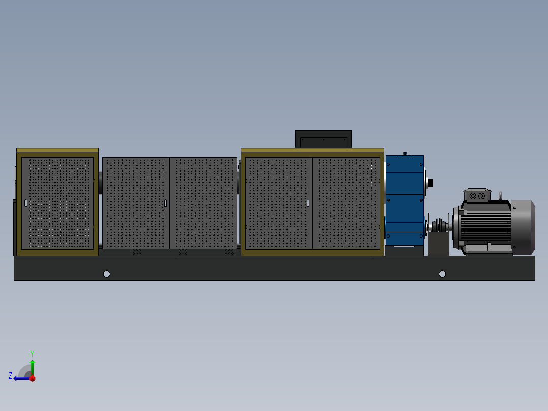 单螺杆颗粒挤压机右视图