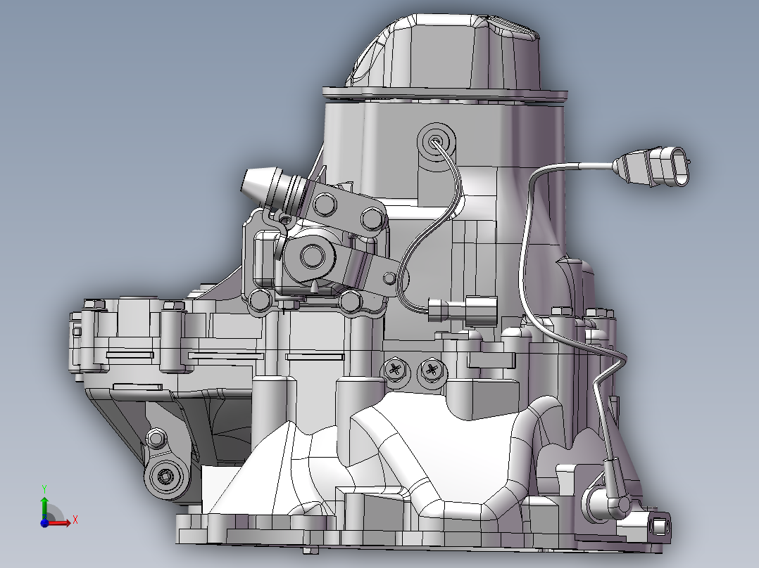 手动变速箱总成前视图