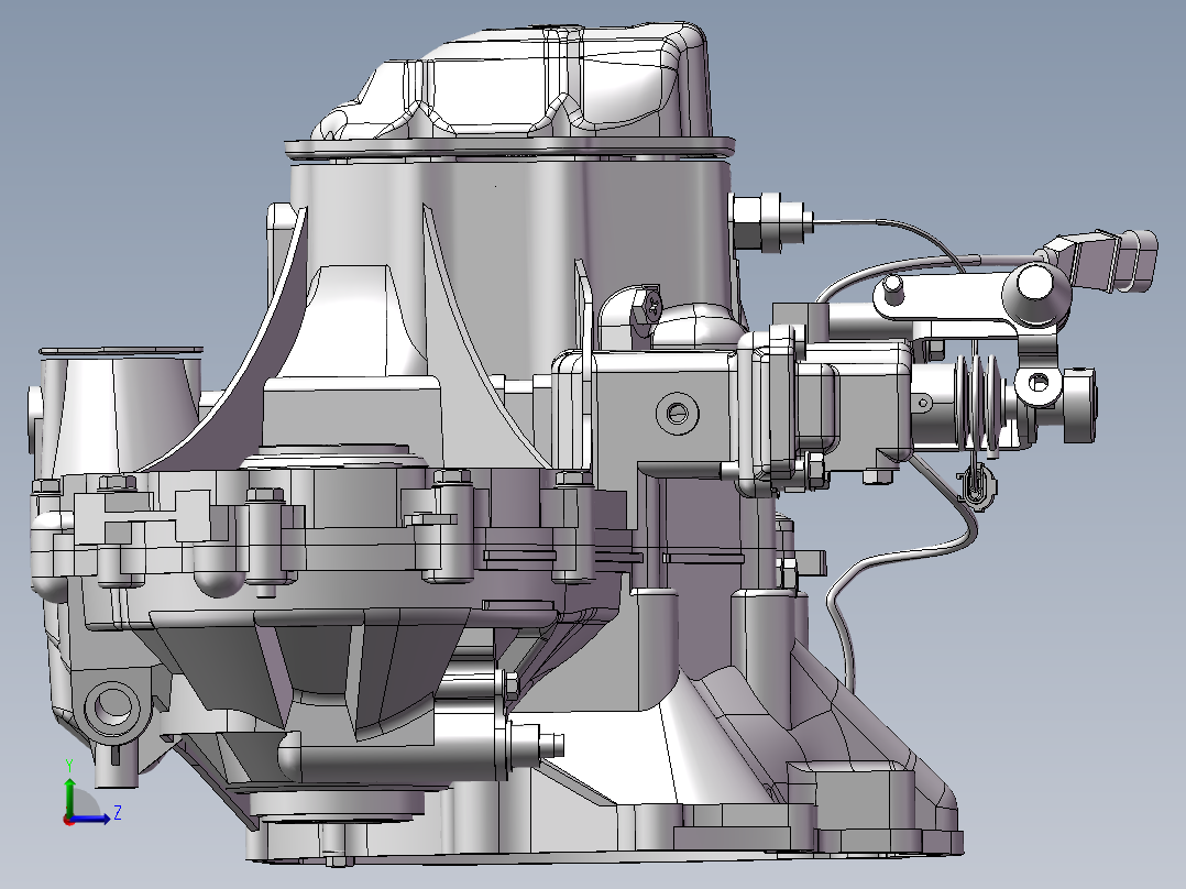 手动变速箱总成左视图