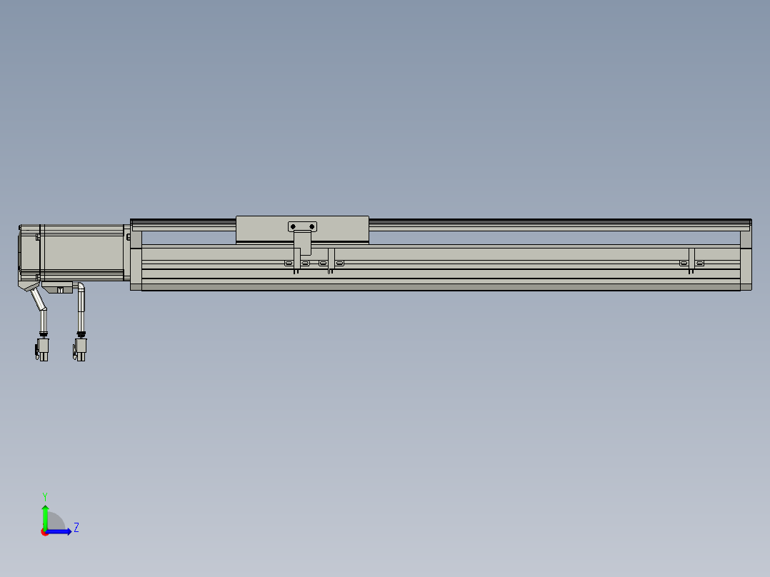 东锦丝杆传动-直线滑台模组DH135-C-L10-S350-BC-P400W-C3左视图