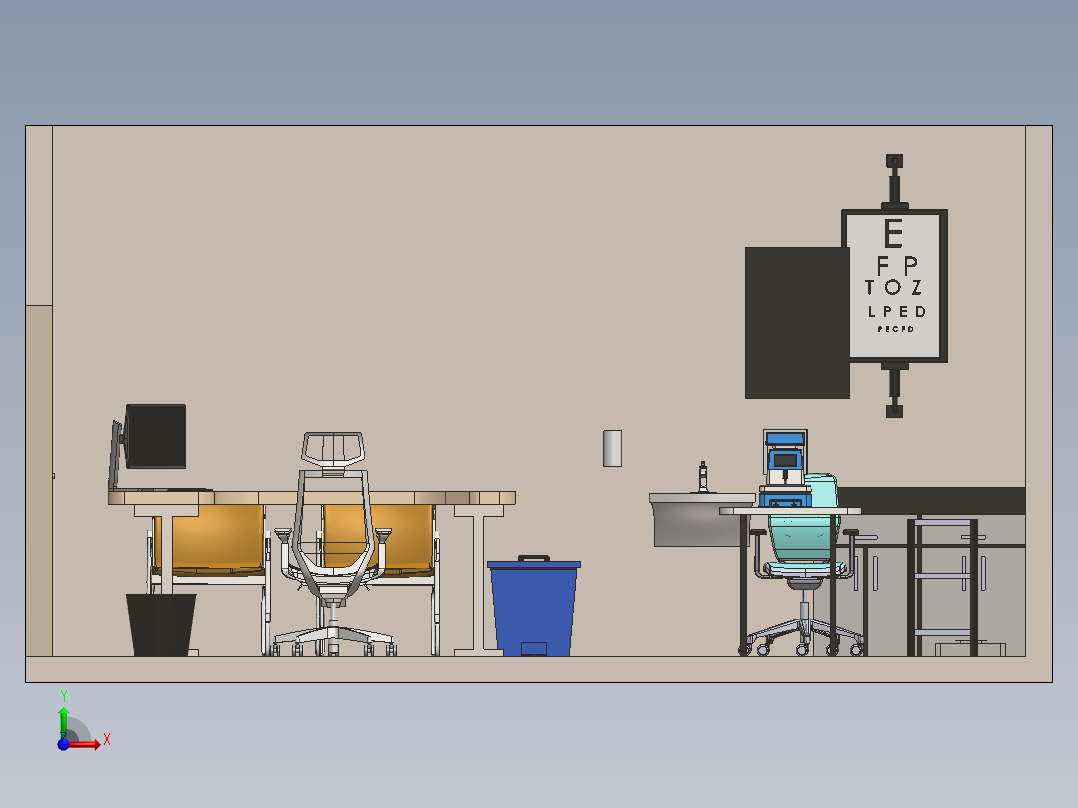 验光师办公室前视图