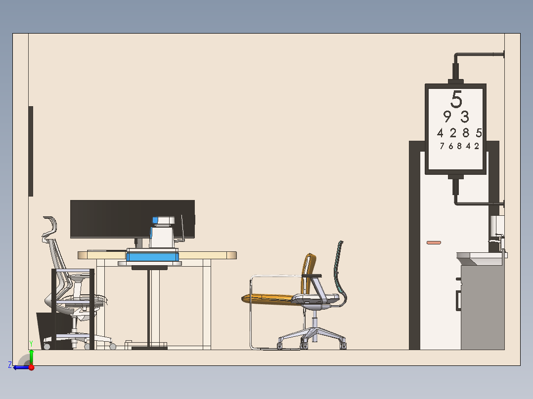 验光师办公室右视图