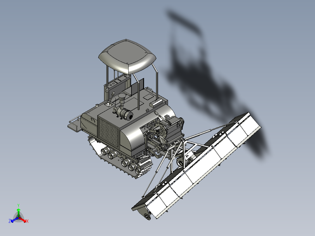 履带旋耕拖拉机<span style='color: red'>3D</span>数模图纸 STP格式
