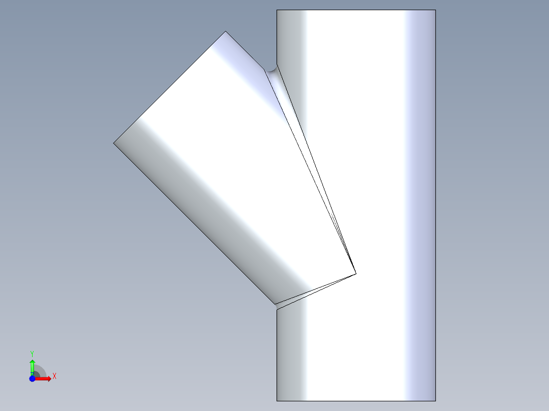 聚氯乙烯配件32-Sch80_45 Wye_SxSxS_870-040_4in前视图