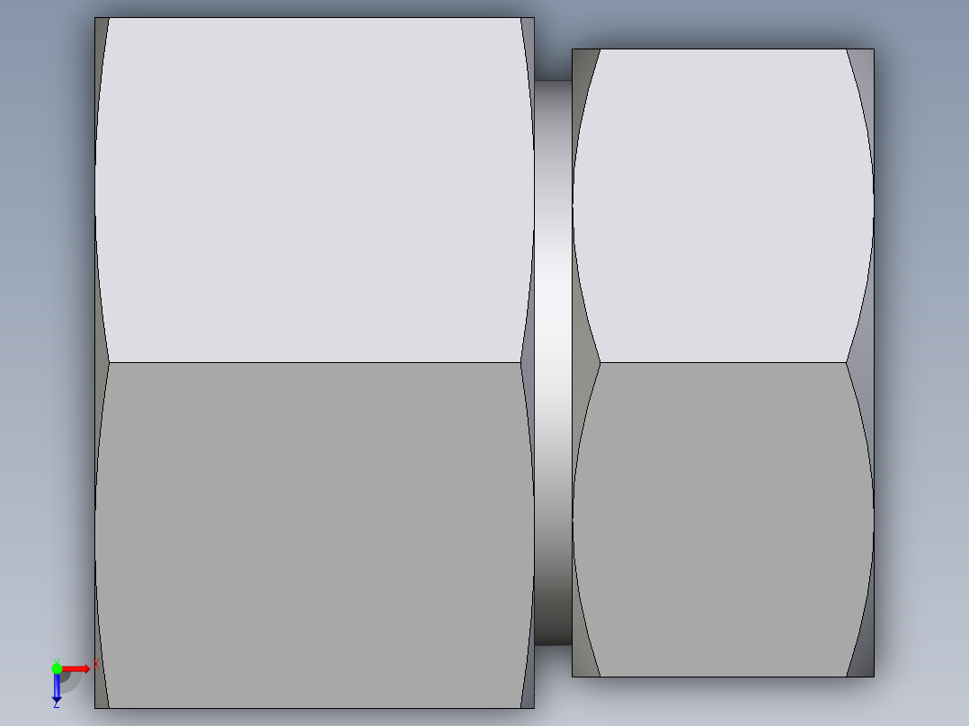 卡套式工业通用硬管接头EO_Swivel_connector_GAI35LM71俯视图