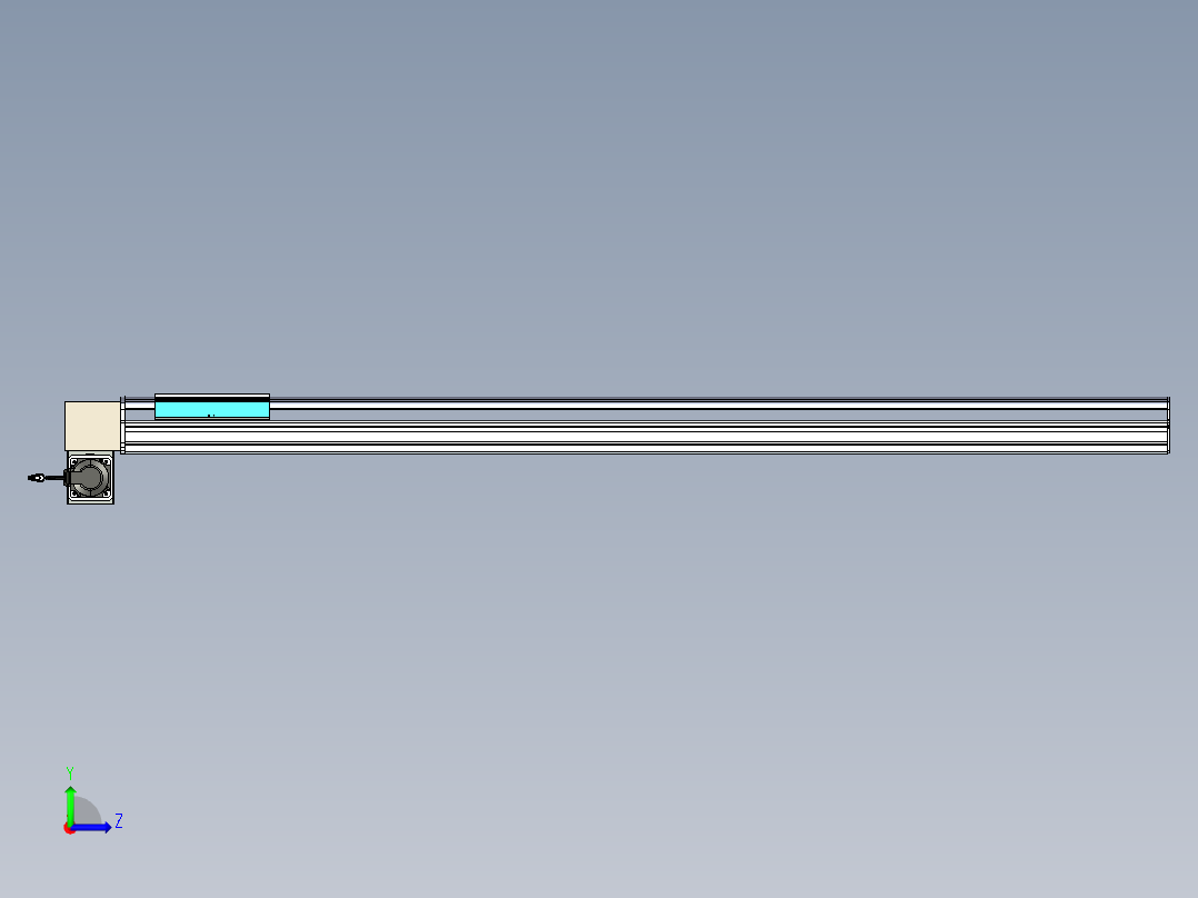 同步带滑台-半封闭B22H-L100-C-S1700-RD-P75-D3-N5左视图