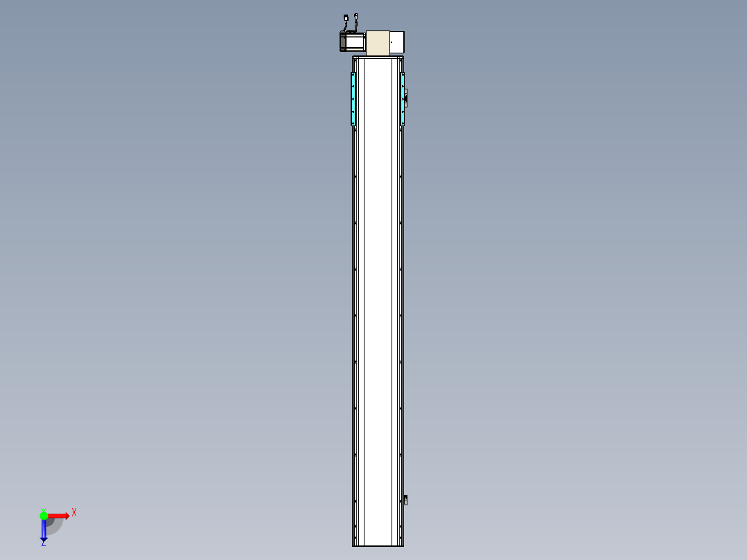 同步带滑台-半封闭B22H-L100-C-S1700-RD-P75-D3-N5俯视图