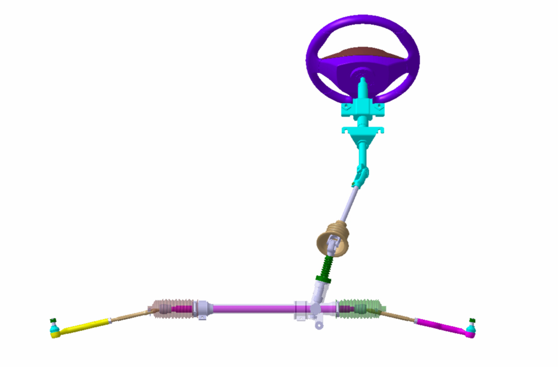 齿轮齿条式转向器系统catia三维=609413==70