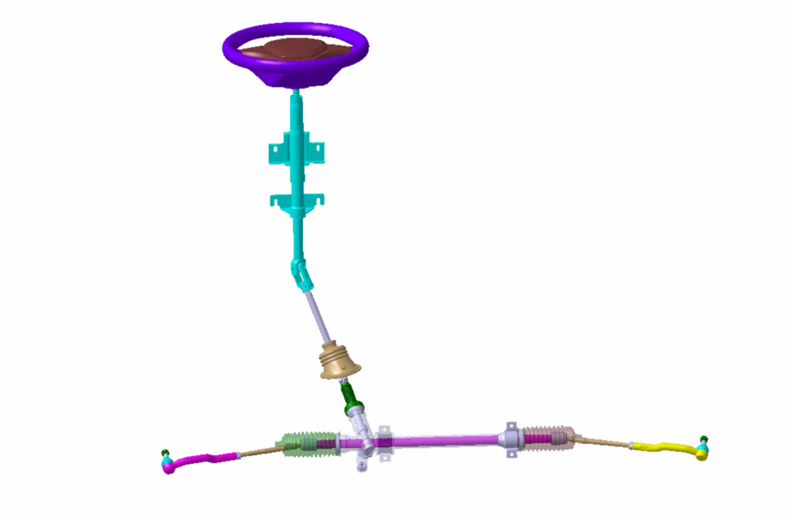 齿轮齿条式转向器系统catia三维=609413==70