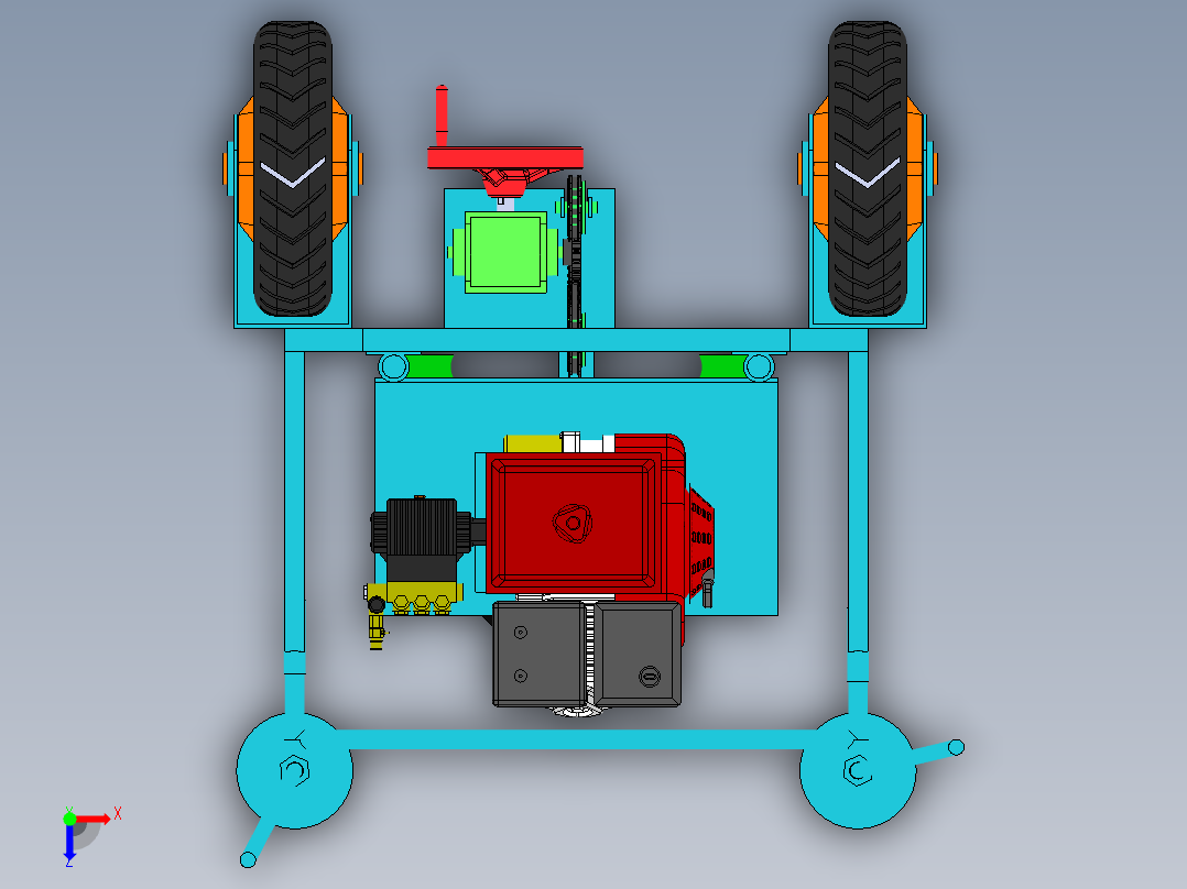 挖坑种树机40俯视图