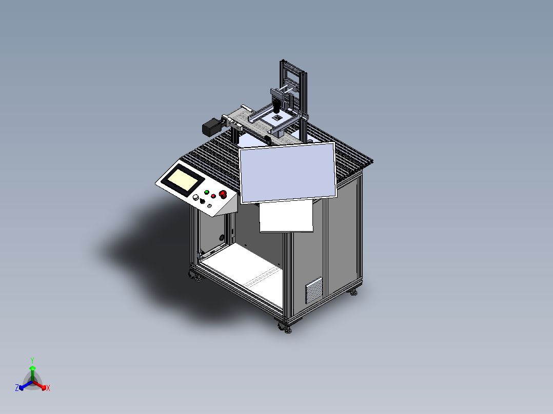 瓶口缺陷视觉检测实训台正等轴测图