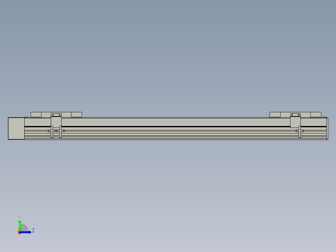 直线模组WG-LHC12-S750-R设计图纸左视图