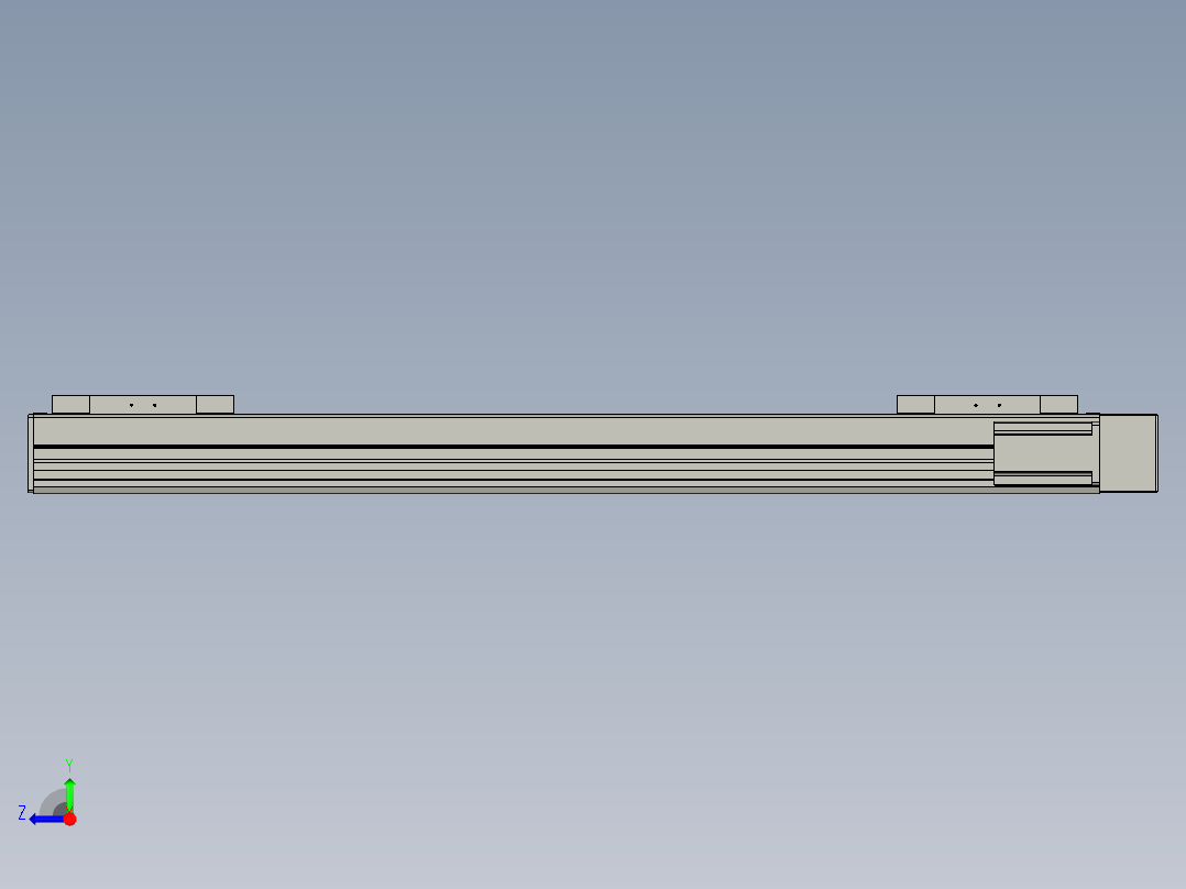 直线模组WG-LHC12-S750-R设计图纸右视图
