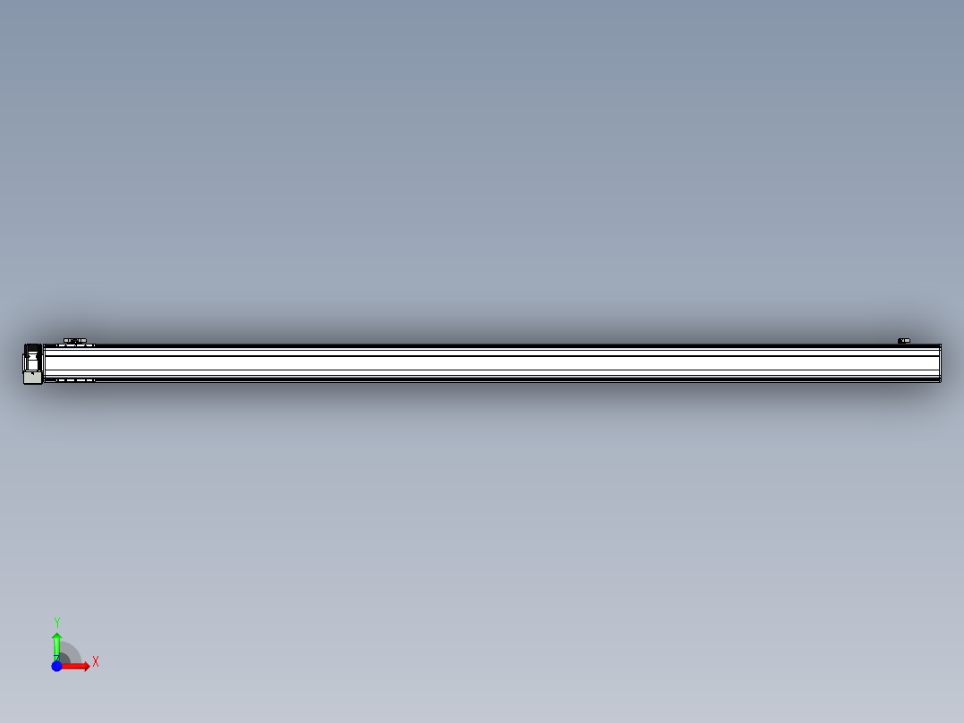 同步带滑台-半封闭B13H-L45-S2900-LU-P40-D3前视图