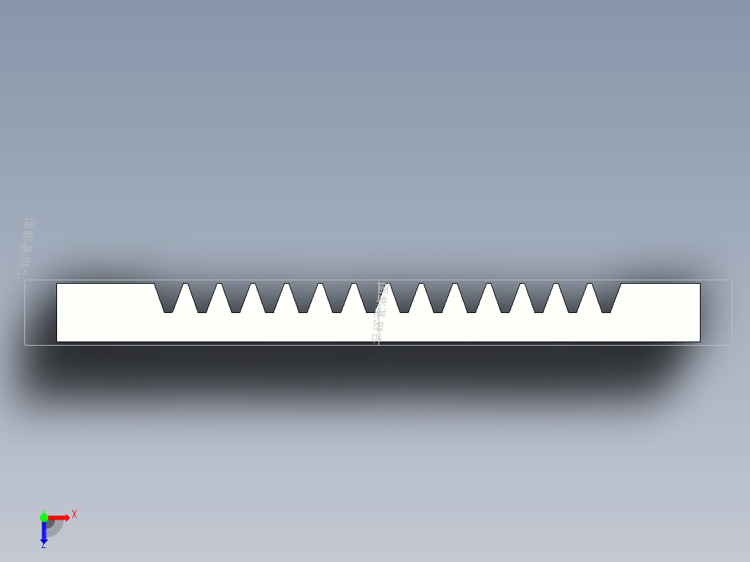 S15 固定齿条俯视图