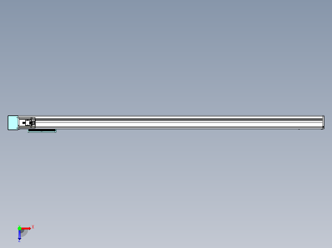 威洛博VC丝杆传动-无尘环境VC14-Lxx-C-S1450-BR-ZP40-C3俯视图