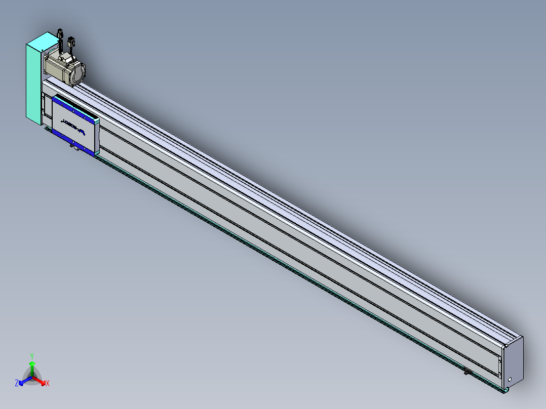 威洛博VC丝杆传动-无尘环境VC14-Lxx-C-S1450-BR-ZP40-C3正等轴测图