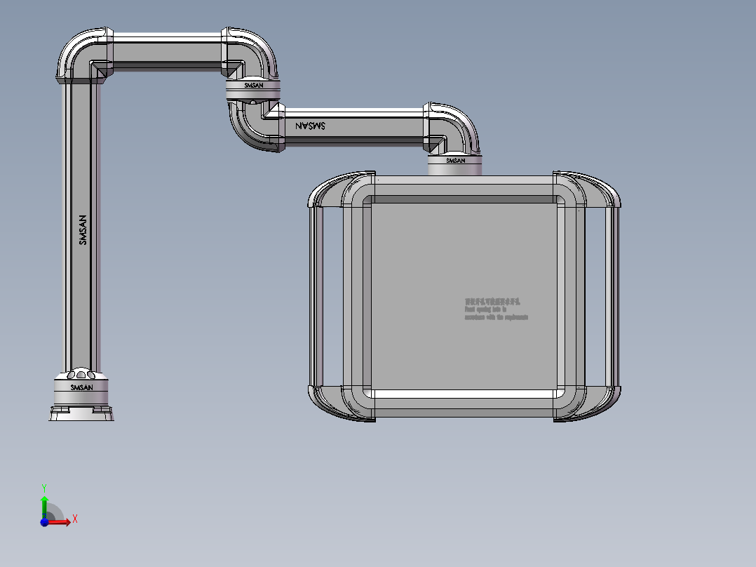 向下旋转底座+转角+转角+中间连接器+90度箱体连接器+控制箱
