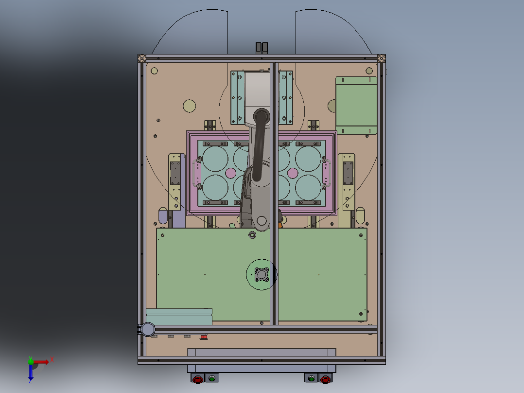 大盖密封性能测试sw20可编辑俯视图