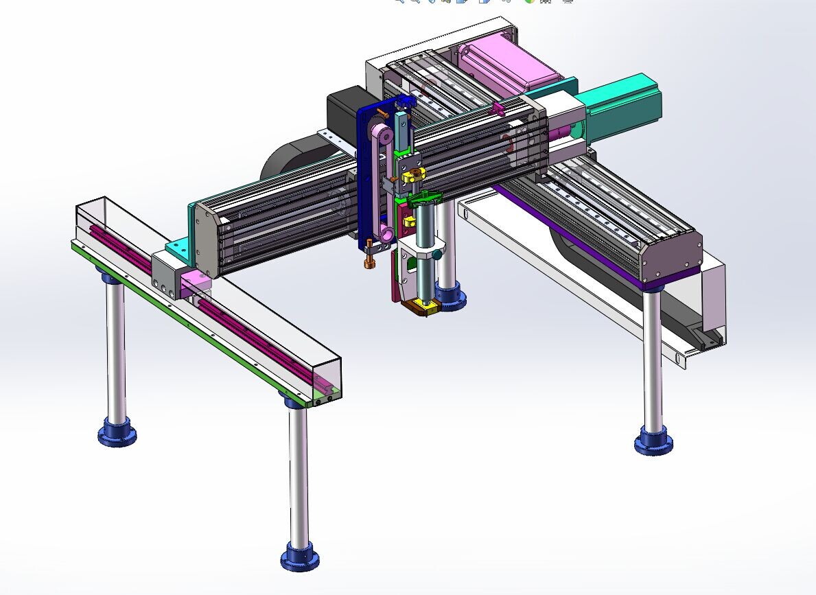在线式点胶机UV胶硅胶 3D图纸 机械设计素材参考资料3D模型