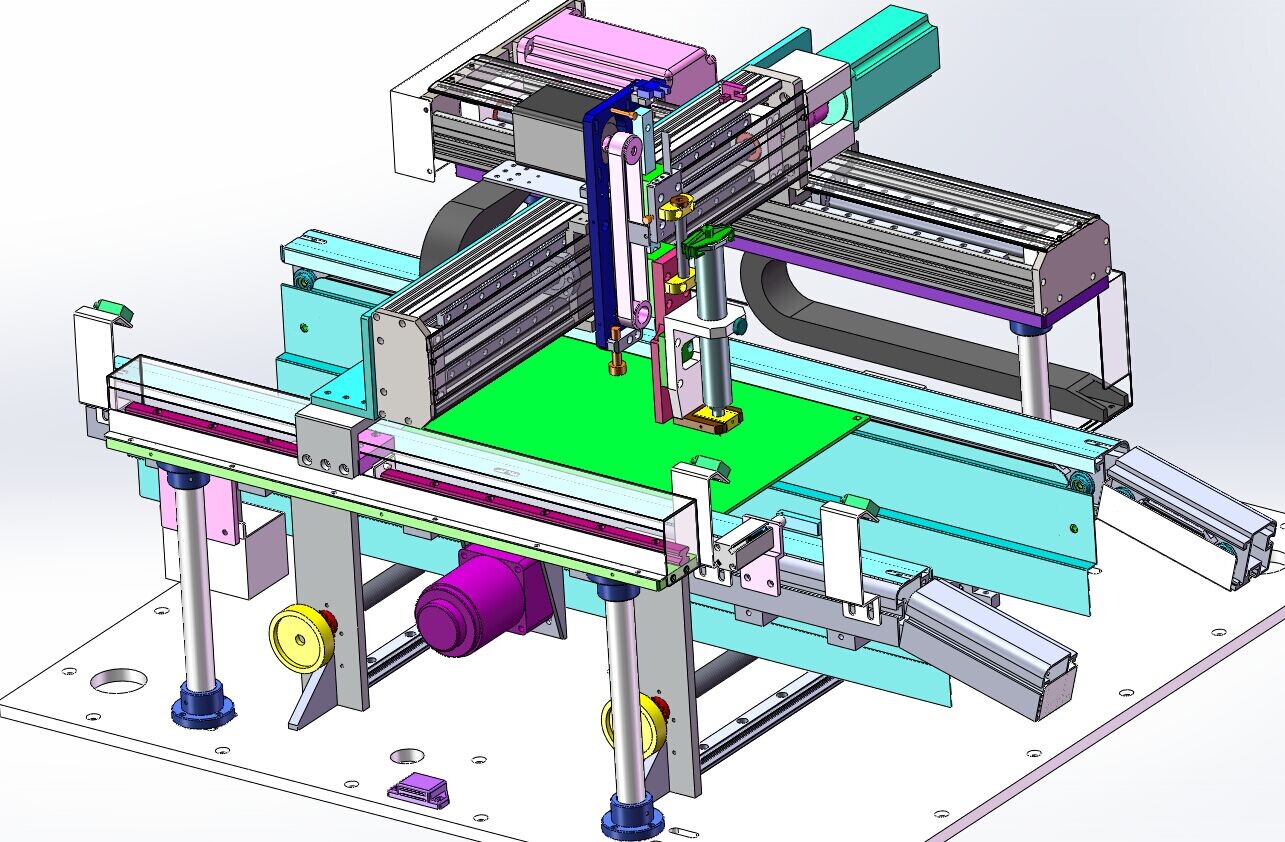 在线式点胶机UV胶硅胶 3D图纸 机械设计素材参考资料3D模型