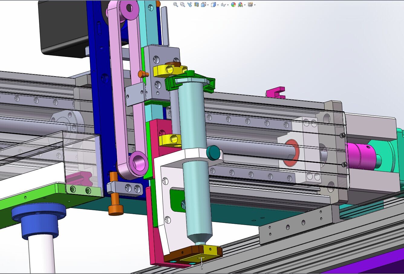 在线式点胶机UV胶硅胶 3D图纸 机械设计素材参考资料3D模型