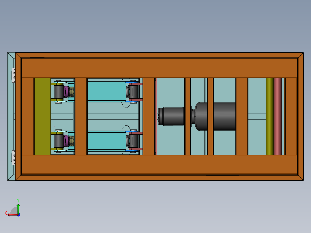 自锁固定机后视图