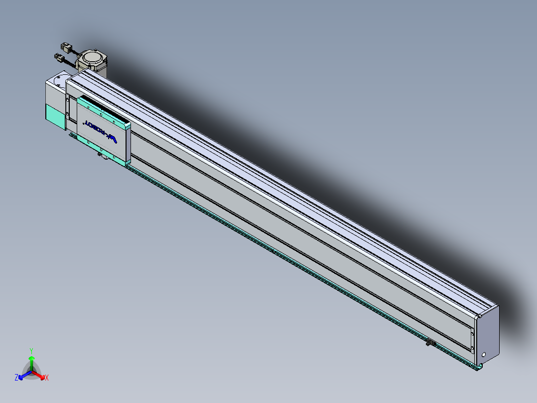 威洛博VBC同步带传动一无尘环境VBC14-L45-S1050-BLD-ZP40-C3正等轴测图