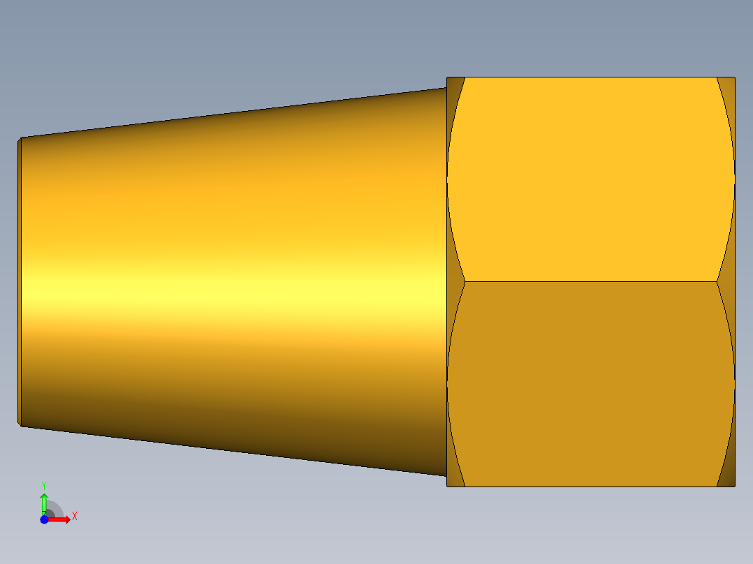 扩口式工业通用硬管接头Long Nut 41FL-12前视图