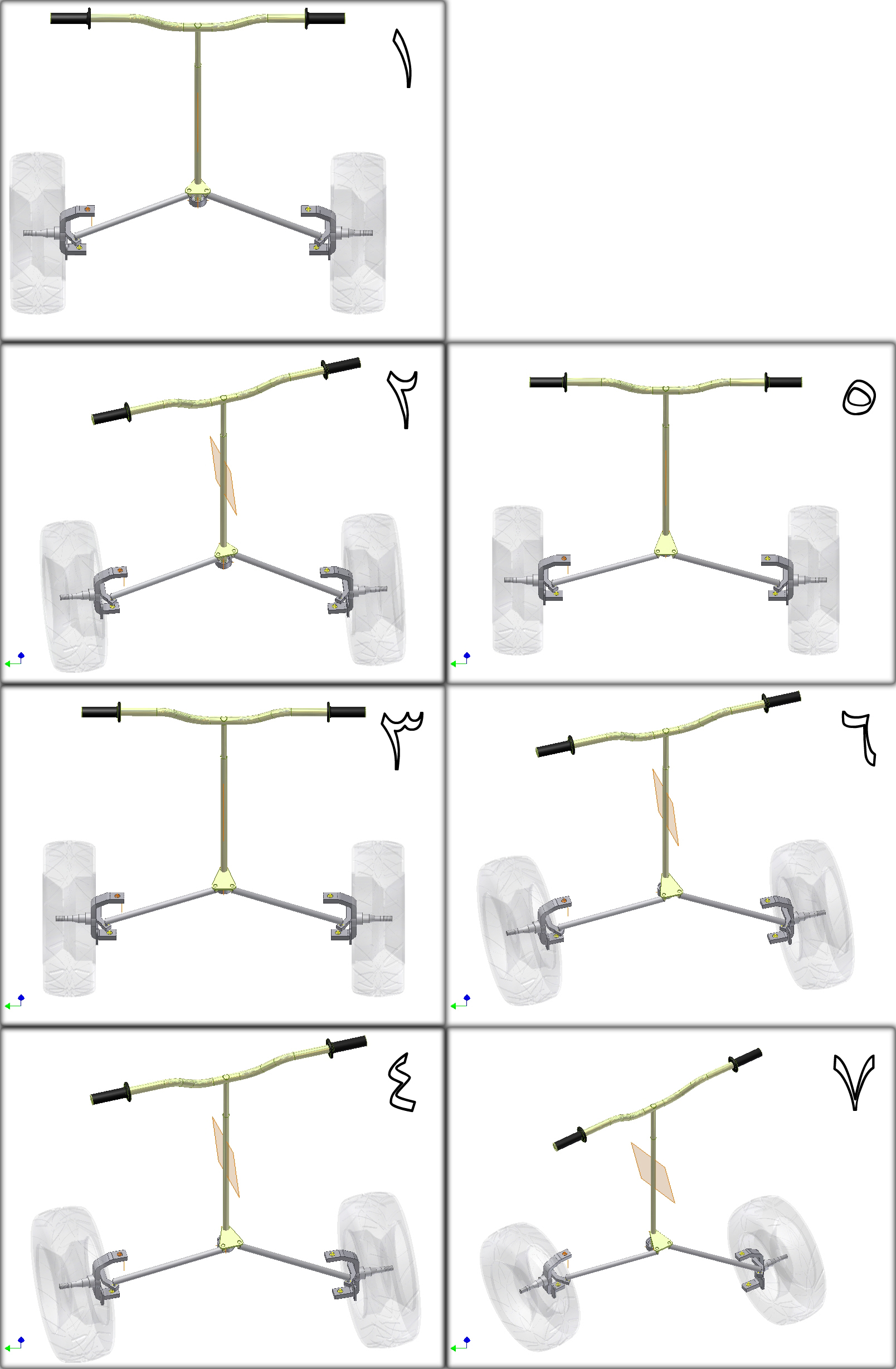 自制简易ATV越野4轮钢管车3D图纸