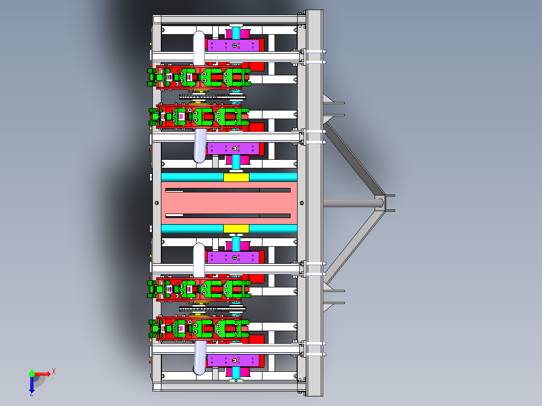棉花精量播种机三维SolidWorks俯视图