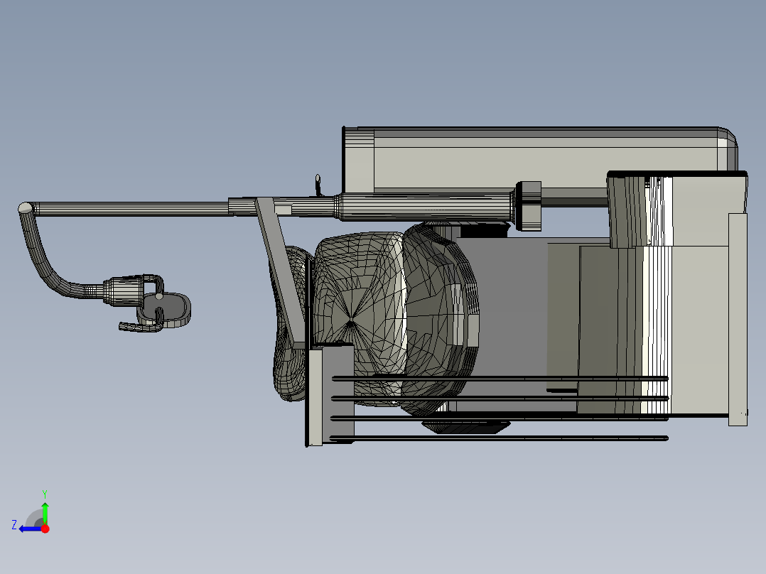 牙医的椅子右视图