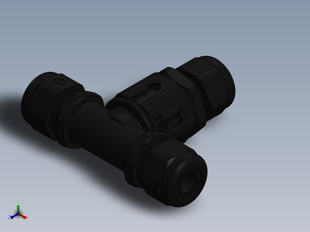 THB.390.C3B连接器正等轴测图