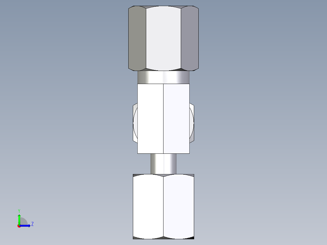 卡套式工业通用硬管接头EO_Standpipe_run_tee_EVL06L71左视图