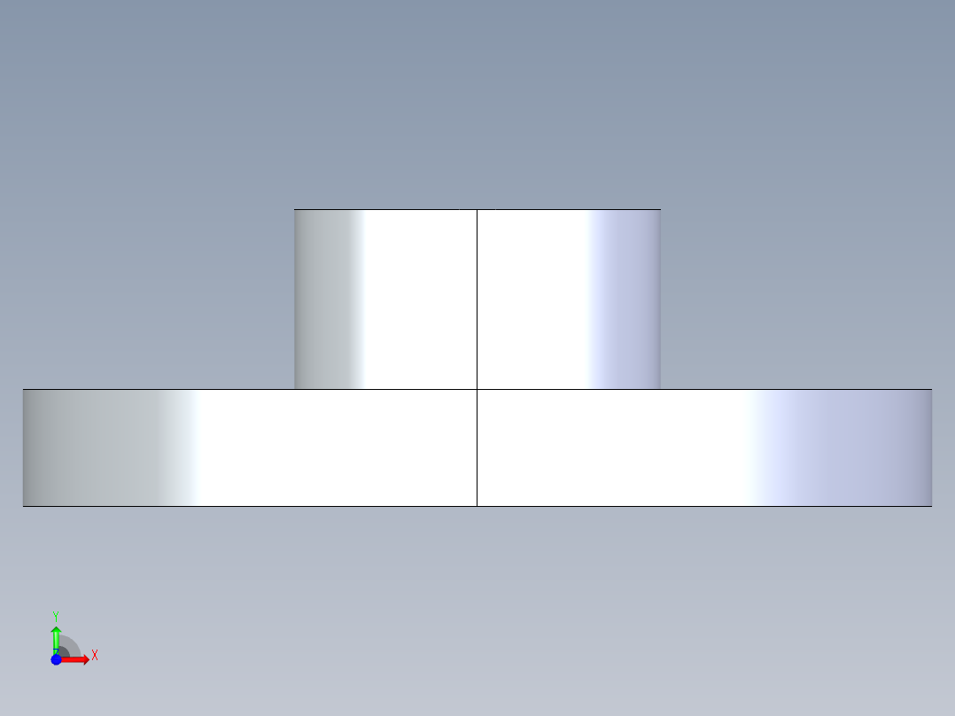 聚氯乙烯配件23-Sch80_Flange One-Piece_SOC_851-010_1in前视图