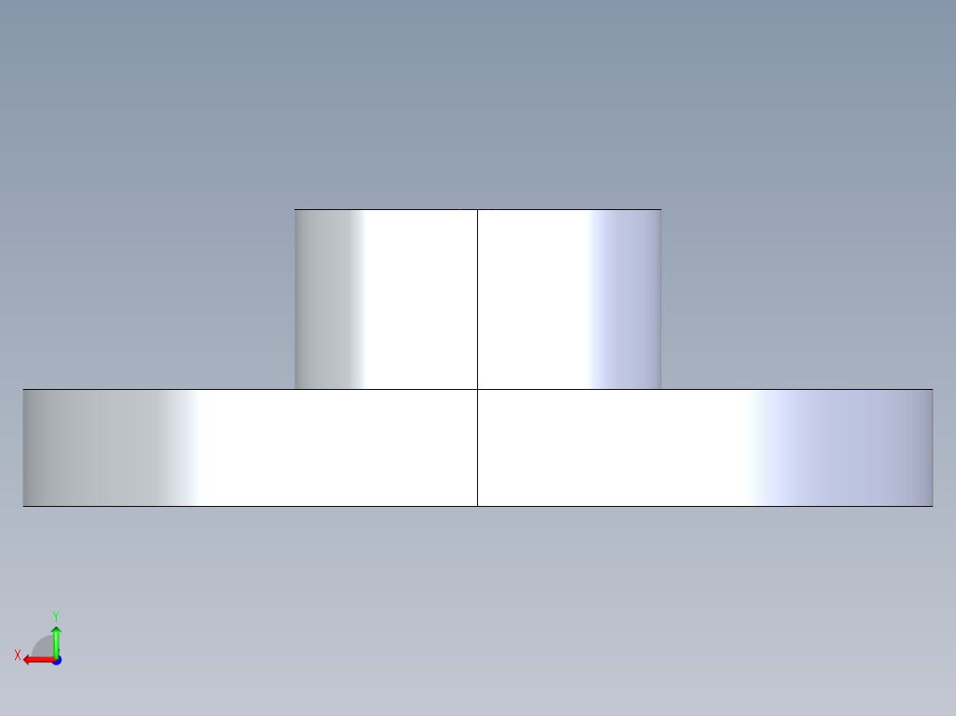 聚氯乙烯配件23-Sch80_Flange One-Piece_SOC_851-010_1in后视图